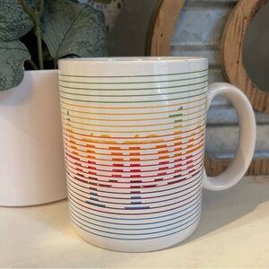 Vintage Apple Macintosh Computers MAC Ceramic Coffee Mug Rainbow USA 1980 RARE